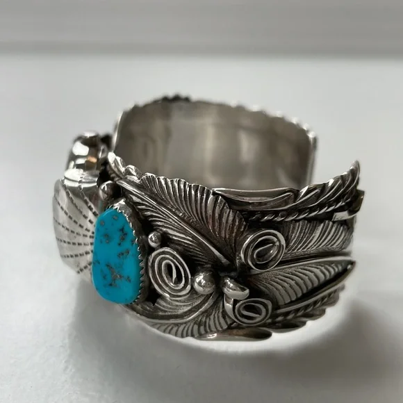 M.Thomas Jr. Navajo Turquoise Silver Watch